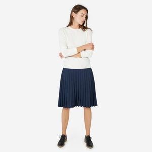 Everlane ivory cashmere crew neck sweater